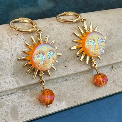 Sun Goddess 14K Gold-Filled Leverback Earrings