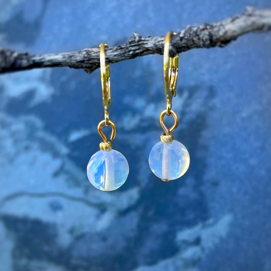 Opalite Moonstone Real 14K Gold-Filled Earrings