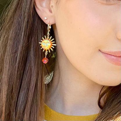 Sun Goddess 14K Gold-Filled Leverback Earrings